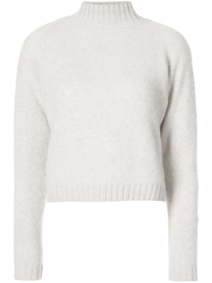 The Elder Statesman Highland Cropped Turtleneck - Neutrals