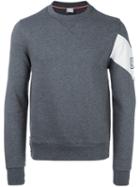 Moncler Gamme Bleu Arm Detail Sweatshirt, Men's, Size: Large, Grey, Cotton