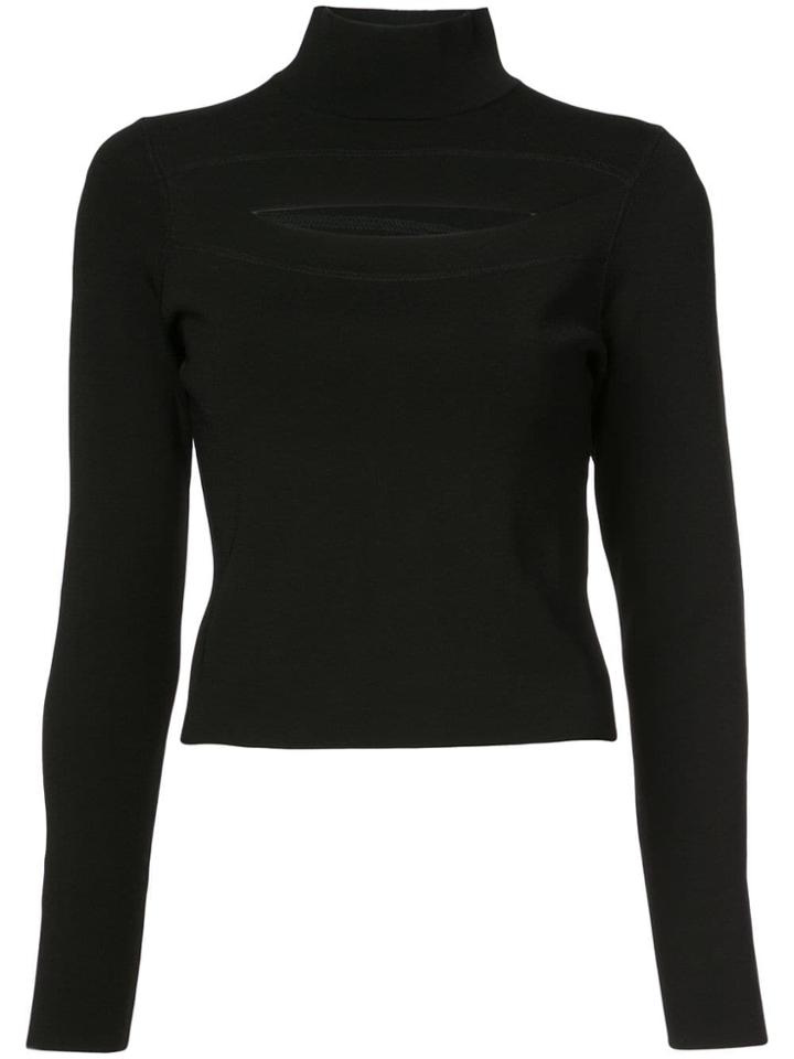 Proenza Schouler Cut-out Turtleneck Sweater - Black