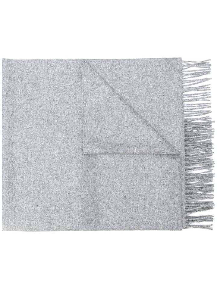 Max Mara Fringed Scarf - Grey