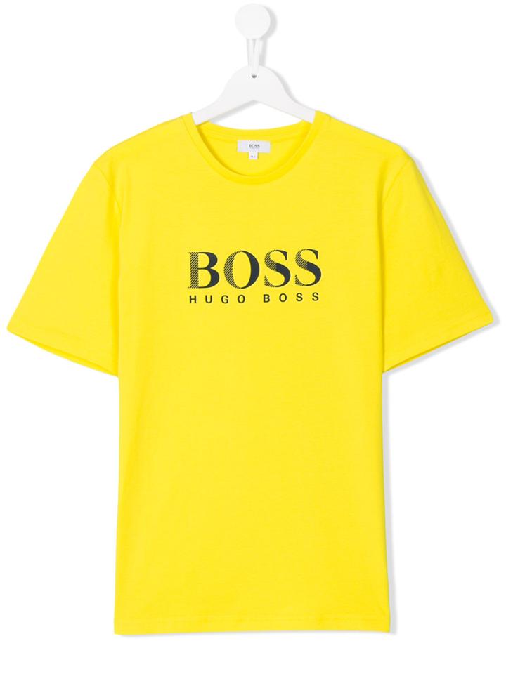 Boss Kids Logo Printed T-shirt - Yellow & Orange