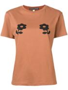Alexa Chung Flower Print T-shirt - Brown