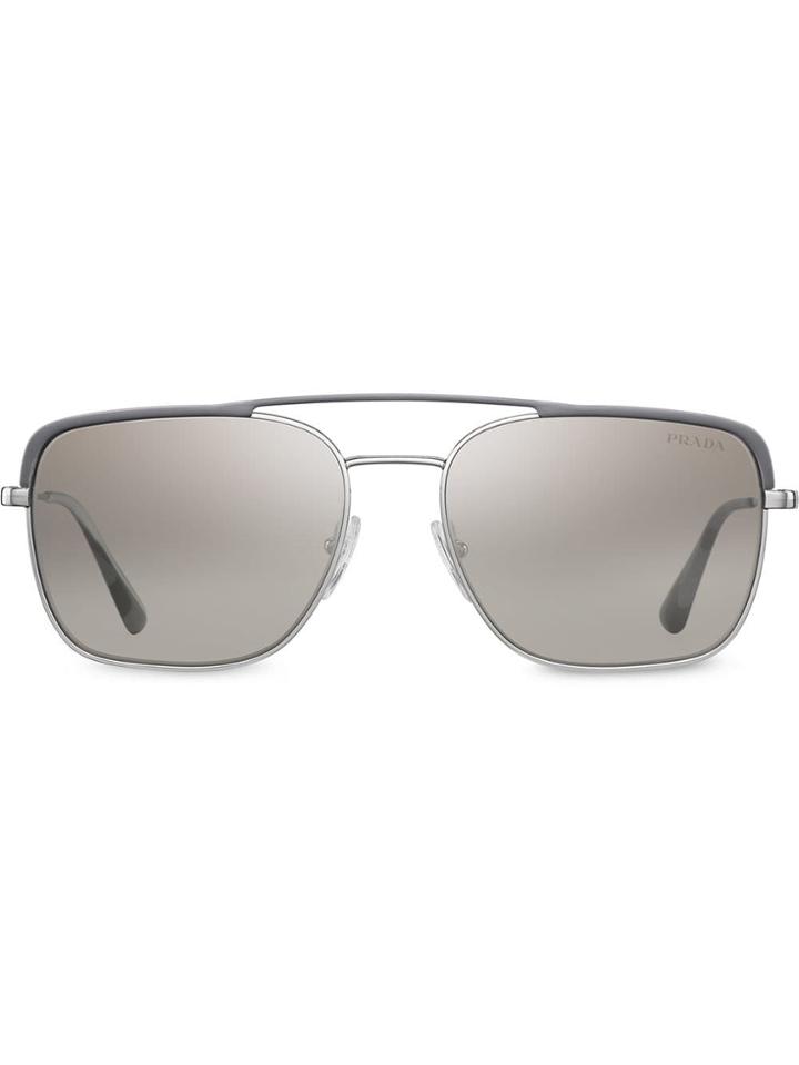 Prada Eyewear Aviator Sunglasses - Silver