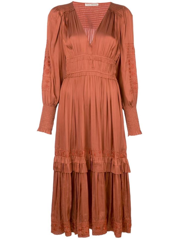 Ulla Johnson Shaina Floral Embroidery Dress - Brown