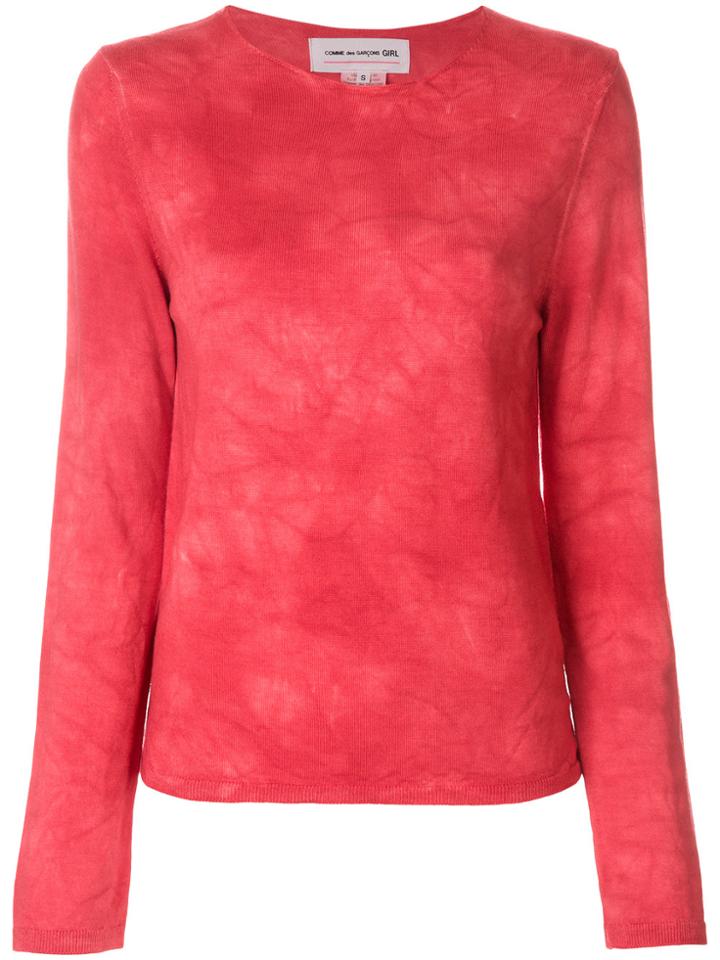 Comme Des Garçons Girl Long Sleeved T-shirt - Red