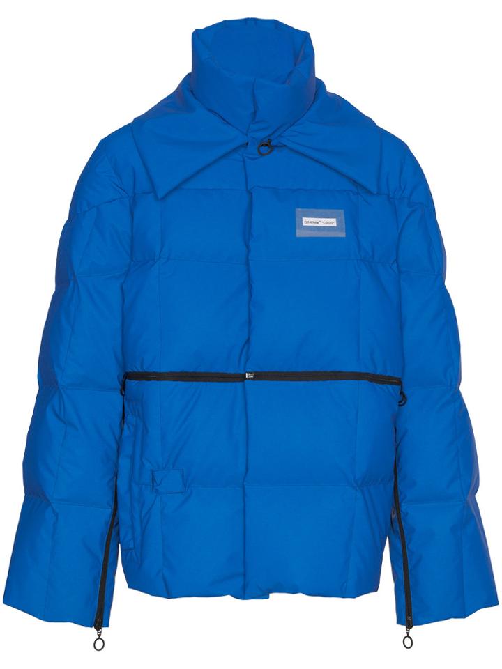 Off-white Reflective Puffer Jacket - Blue