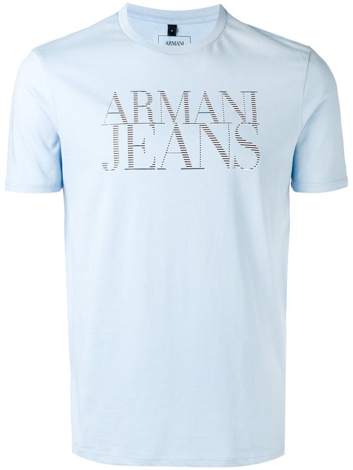 Armani Jeans Classic T-shirt, Men's, Size: Medium, Blue, Cotton