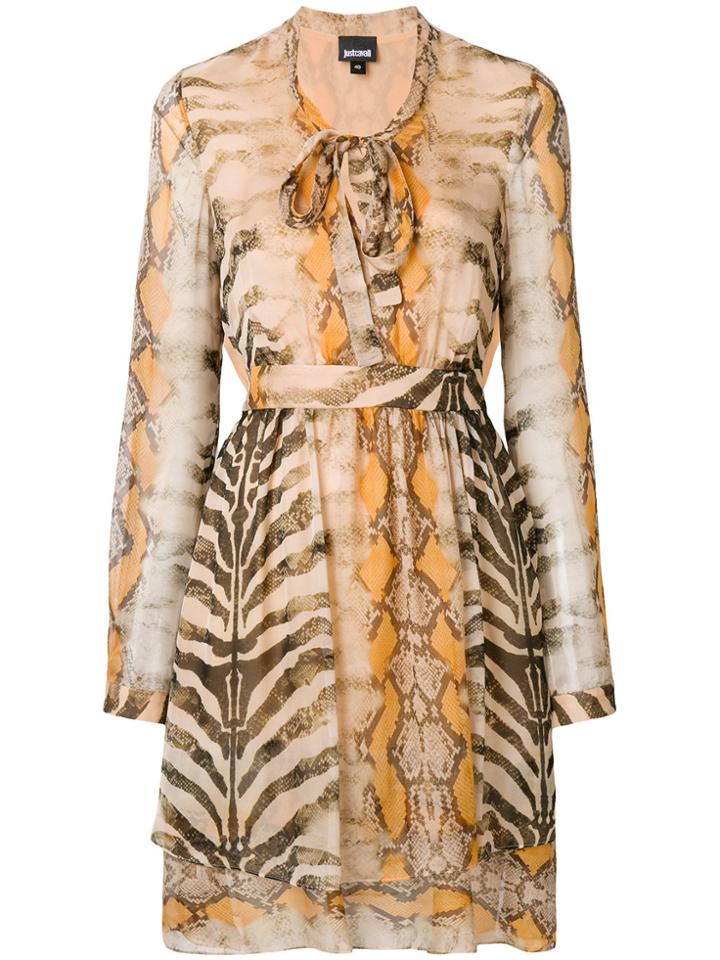 Just Cavalli Animal Print Dress - Nude & Neutrals
