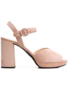 Prada Chunky Heel Sandals - Pink