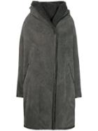 Liska Chiron Reversible Oversized Coat - Grey