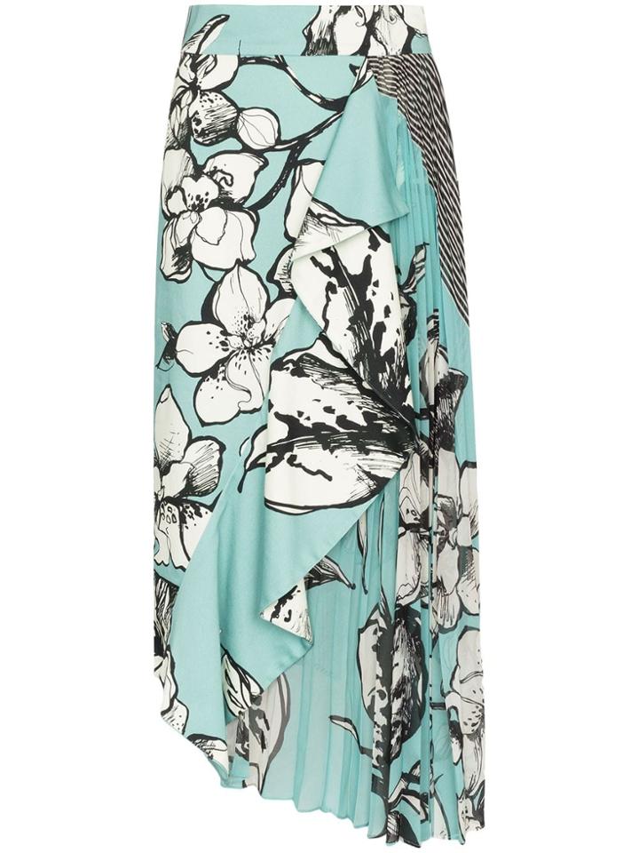 Silvia Tcherassi Aretha Mixed Print Asymmetric Skirt - Multicolour