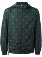Gucci Bee And Star Print Windbreaker, Men's, Size: 50, Green, Polyamide/polyester