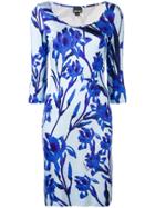 Just Cavalli Fitted Floral Dress - Blue