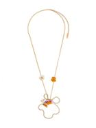 Marni Floral Pendant Necklace - Metallic