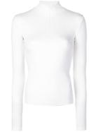 Vince Front Zip Sweatshirt - White