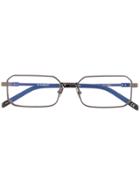 Hublot Eyewear Thin Rectangular Frame Glasses - Black
