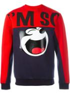 Iceberg Colour Block Sweatshirt, Men's, Size: Small, Red, Polyester/viscose