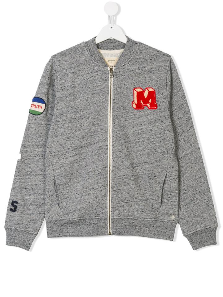 Bellerose Kids Teen Embellished Bomber Jacket - Grey