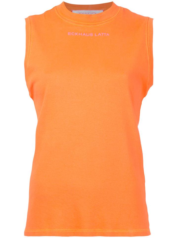 Eckhaus Latta - Muscle Tank Top - Women - Cotton - S, Yellow/orange, Cotton