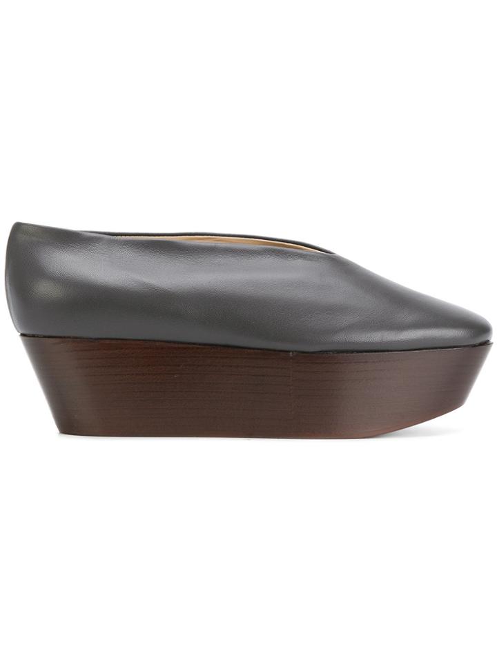 Lemaire Platform Wedge Slippers - Grey
