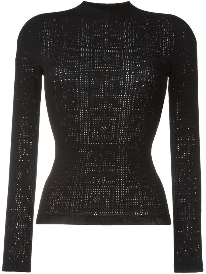 Versace Greco Perforated Jumper