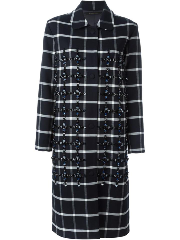 Mother Of Pearl 'norine' Check Coat