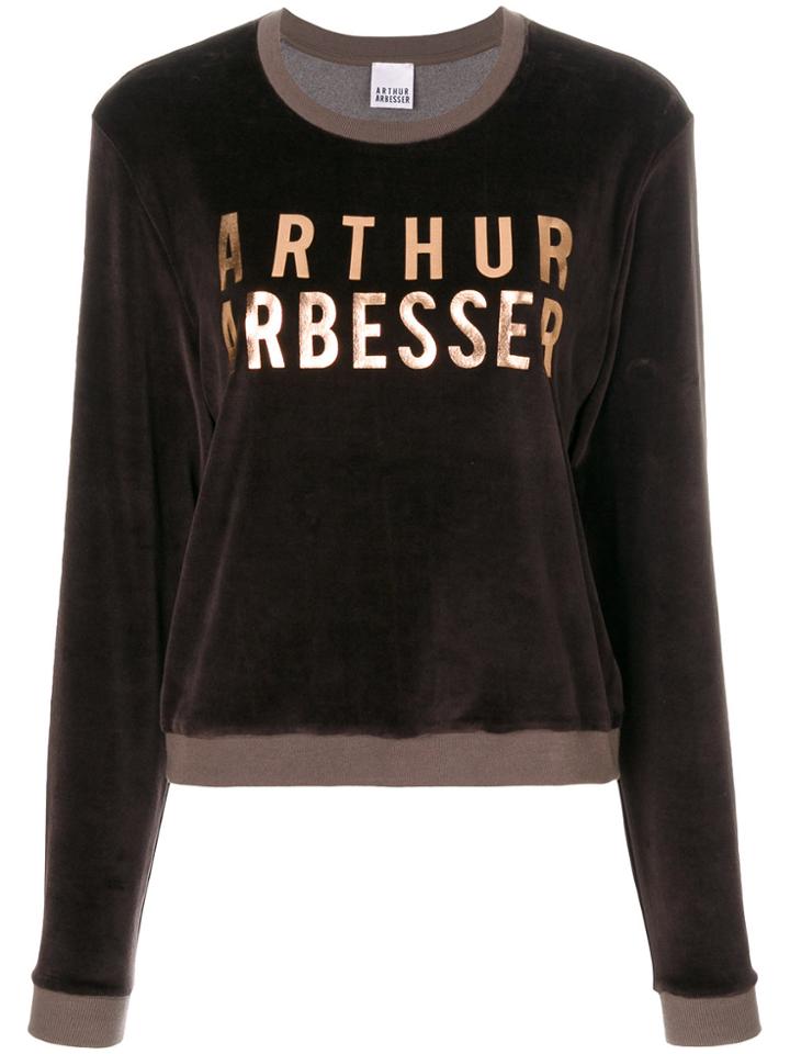 Arthur Arbesser Logo Print Sweat - Brown