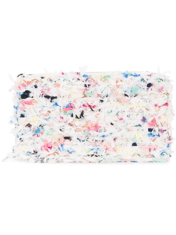 Coohem Knit Tweed Bandana Wallet - White