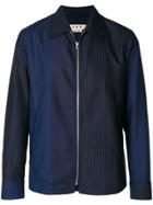 Marni Two Tone Pinstripe Jacket - Blue