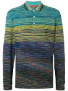 Missoni Patterned Long-sleeved Polo Shirt - Multicolour