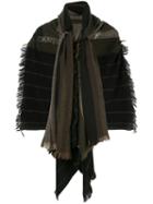 Ziggy Chen Multicoloured Knit Scarf - Black