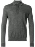 Paul Smith Long Sleeved Polo Shirt - Grey