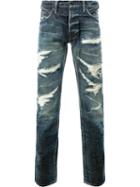 Mastercraft Union Tapered Distressed Jeans, Men's, Size: 33, Blue, Cotton