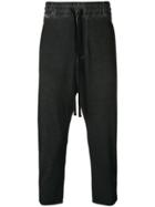 Thom Krom Drawstring Drop Crotch Trousers - Black