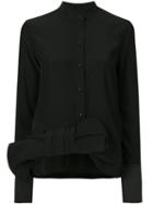 Victoria Victoria Beckham - Front Bow Shirt - Women - Silk/polyester - 12, Black, Silk/polyester
