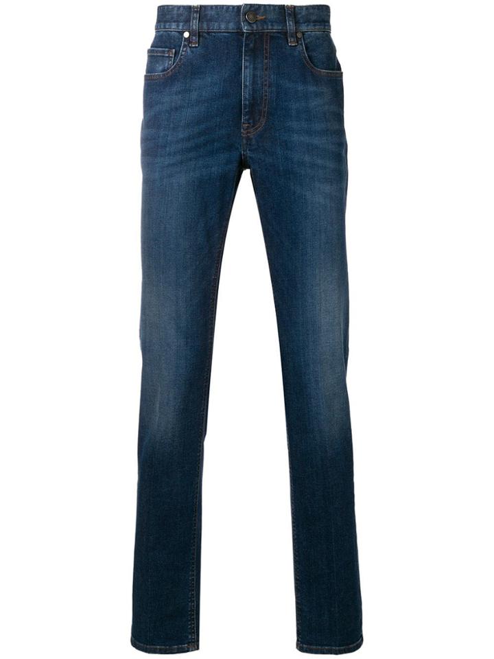 Z Zegna Faded Slim Fit Trousers - Blue