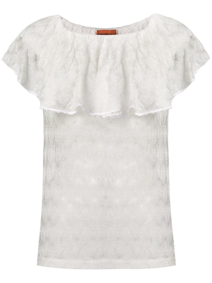 Missoni Mare Ruffled Beach Top - White
