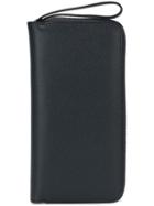 Valextra 'all In One' Travel Wallet, Men's, Blue, Calf Leather