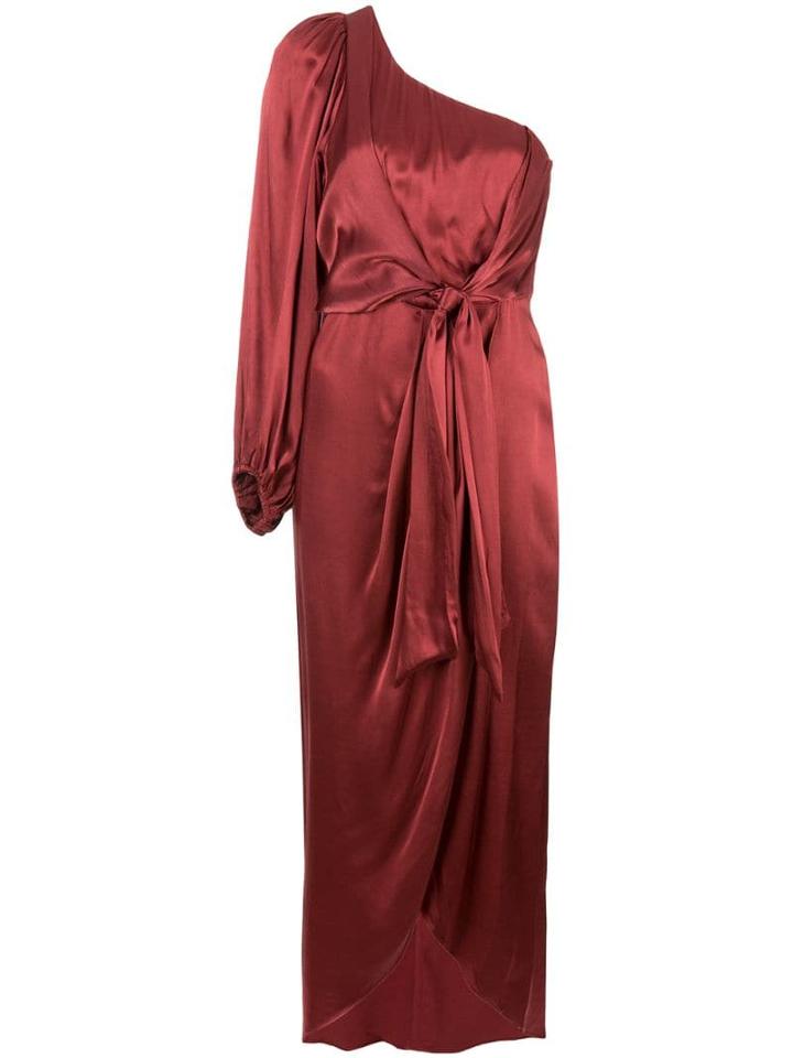 Shona Joy Joan One-shoulder Draped Dress - Red