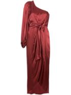 Shona Joy Joan One-shoulder Draped Dress - Red