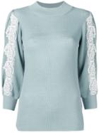 See By Chloé Lace Detail Jumper - Blue