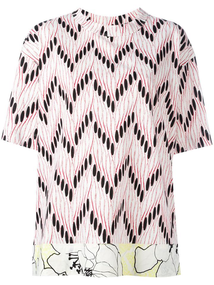 Marni Oversized Printed T-shirt, Women's, Size: 38, Cotton