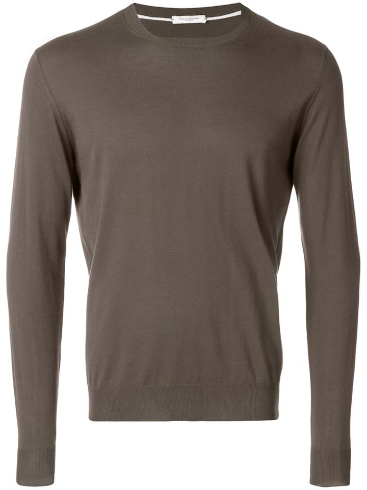 Paolo Pecora Crew Neck Sweater - Brown