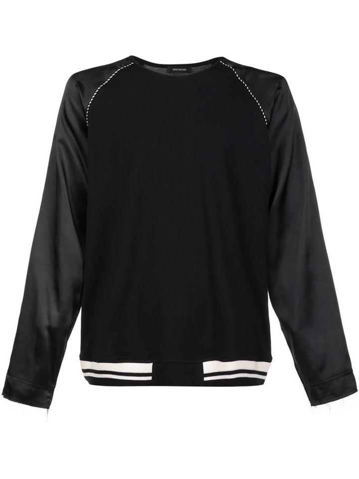 Christian Dada Long Sleeved Souvenir T-shirt, Men's, Size: 46, Black, Cotton/polyester