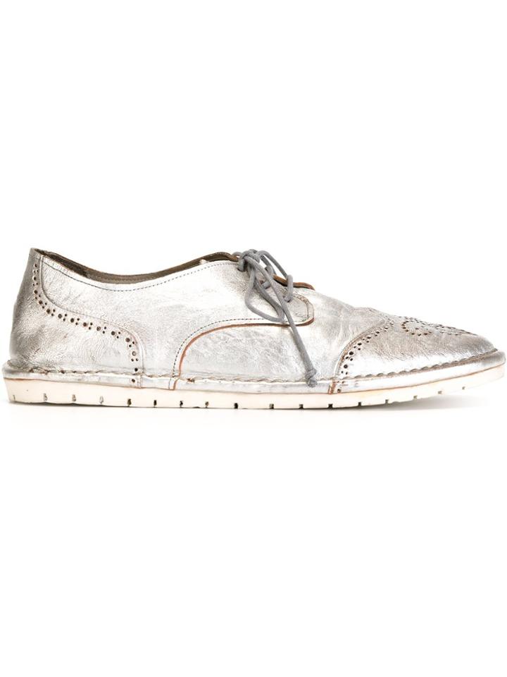 Marsèll Brogue Detail Lace-up Shoes - Metallic