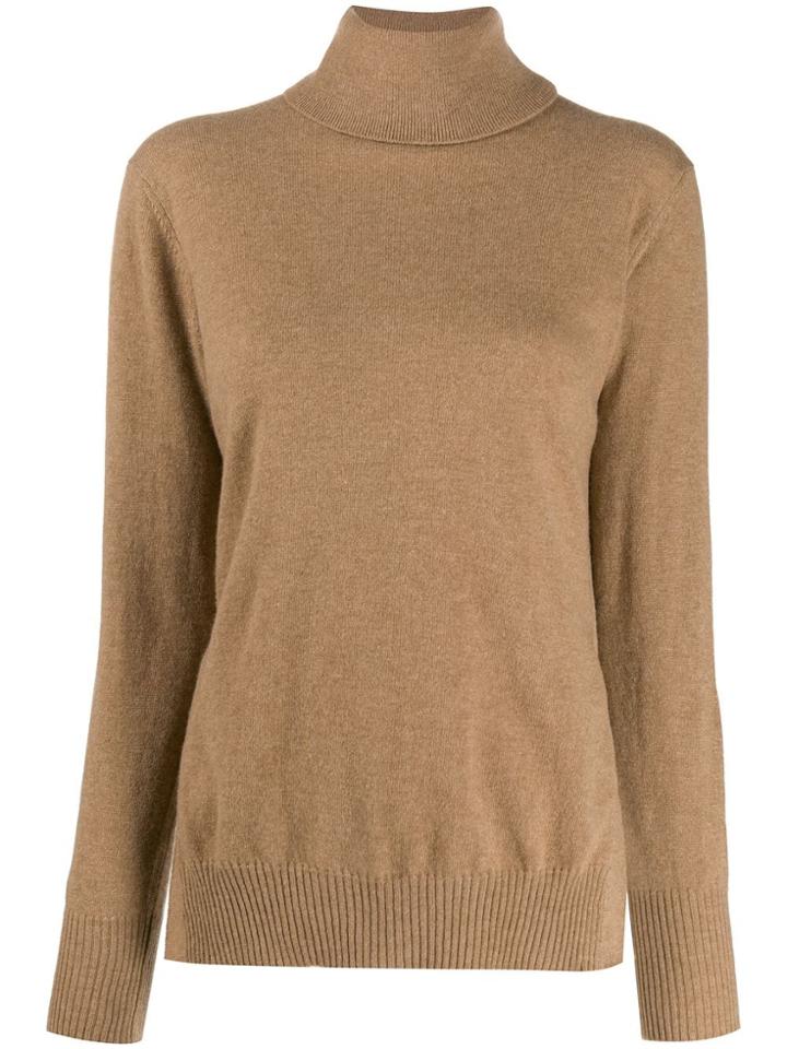 Zanone Turtle Neck Plain Jumper - Neutrals