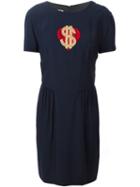 Moschino Vintage 'heart Dollar' Dress, Women's, Size: 42, Blue