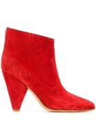 Buttero Panelled Booties - Red