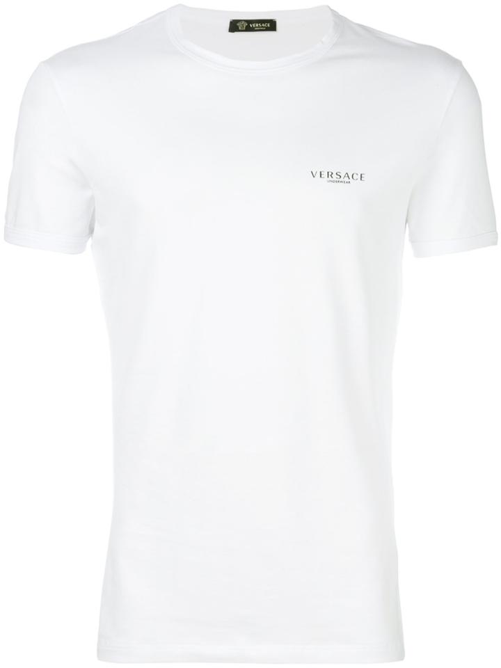 Versace Logo Printed T-shirt - White