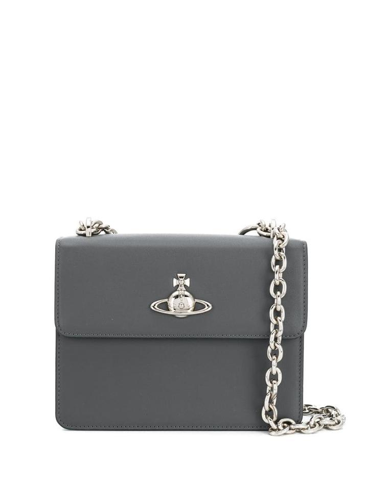 Vivienne Westwood Logo Plaque Shoulder Bag - Grey